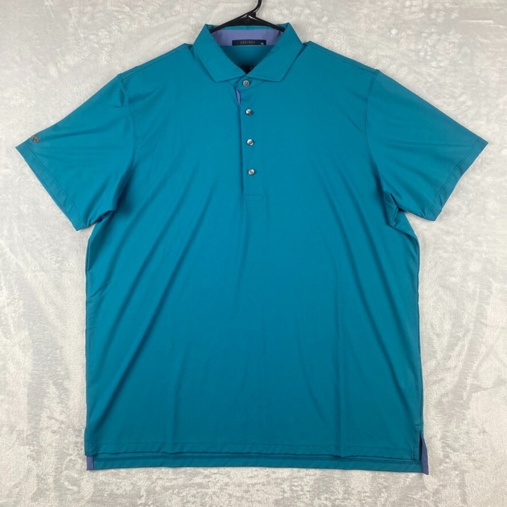 Greyson Polo Shirt Mens XL Green Cayuse Golf Nylon Stretch Performance Tech